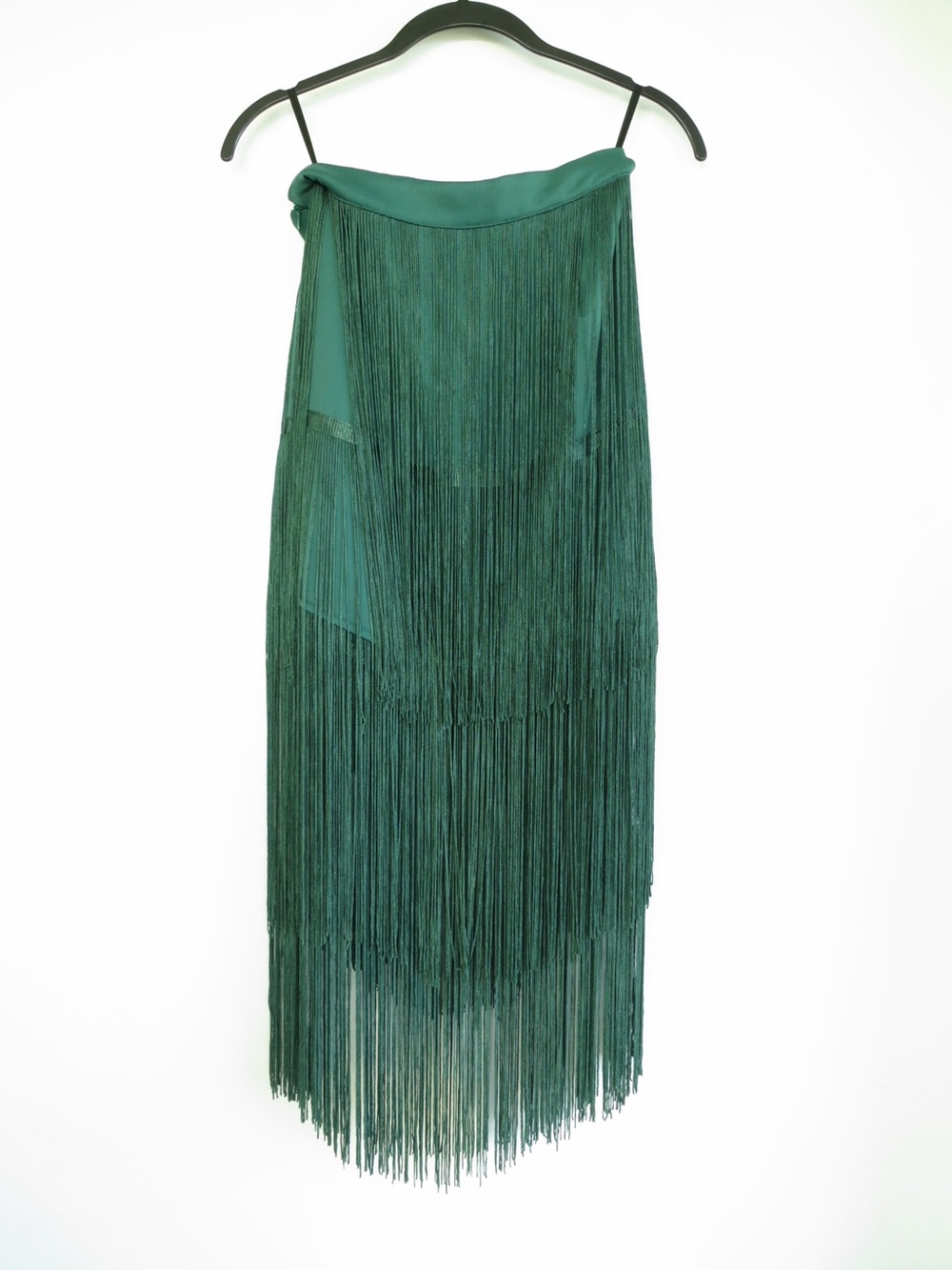 House Of Harlow 1960 x REVOLVE Andres Fringe Skirt in Emerald